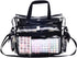 Medium Clear PVC Makeup Artist Set Bag, Transparent Cosmetic Storage for Travel, Stadium Approved Tote with Strap