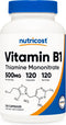 Nutricost Vitamin B1 (Thiamine) 500mg, 120 Capsules