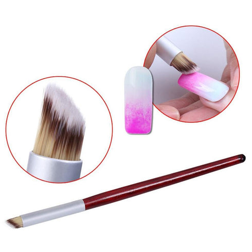 WOKOTO 3Pcs Nail Gradient Brushes Kit with Double Head Sponge Pens for Gel Nails - 3 Ombre Brushes