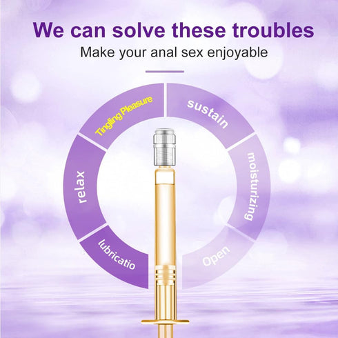 ITMT-GLD /5pcs/Set Anal Gay Sex Lubricant Applicator with Pleasure Cream Tip Cap / Disposable / Individually Wrapped