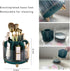 Makeup Brush Holder 360 Rotating Large Capacity Organizer, 7 Slot Container for Desktop Storage, Stationery (Green)