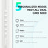 7AM2M Sonic Electric Toothbrush for Adults and Kids, Roman Column Handle Design (White), 6 Brush Heads, 5 Modes, Smart
