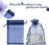 HRX Package 100pcs Organza Gift Bags Navy Blue, 4 x 6 inch Mesh Jewelry Pouches for Small Sample Christmas Candy