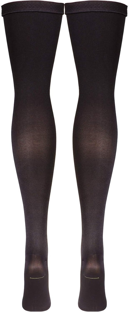 Truform Surgical Stockings, 18 mmHg Compression, Thigh High Length, Closed Toe, Black, X-Large
