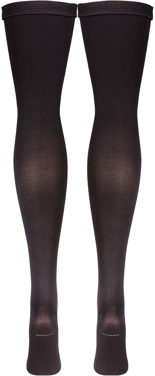 Truform Surgical Stockings, 18 mmHg Compression, Thigh High Length, Closed Toe, Black, X-Large