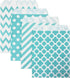 KEYYOOMY 100 Pcs Teal Blue Small Polka Dot Paper Candy Buffet Bags for Wedding & Birthday Party (5 x 7 inch)