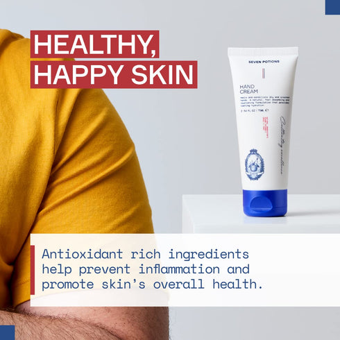 SEVEN POTIONS Natural Hand Cream for Dry, Chapped Hands, 3.4FL OZ - Non-Greasy, Lightweight, Long-Lasting Hydration,
