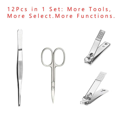 JTIEO 12PCS Heavy Duty Toenail Clippers for Thick Toenails, Podiatrist Ingrown Toenail Removal Kit (Blue)