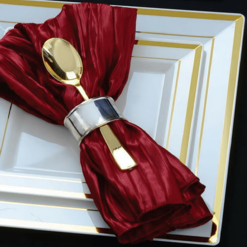 Dynasty Collection Gold Plastic Spoons - 20 Count - Stunning Design for Weddings, Birthdays & Special Occasions