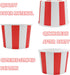 50 Pcs Red White Striped Ice Cream Cups Disposable Paper Snack Bowls 9oz Circus Carnival Paper Dessert Containers For Hot Or Cold Soup Yogurt Christmas Food Containers by EaciTown
