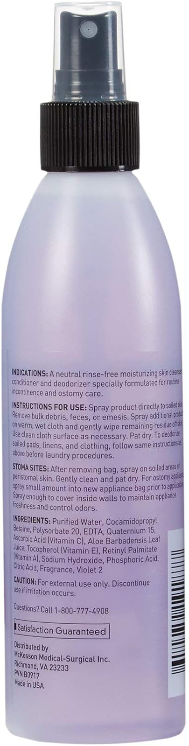 McKesson Perineal Skin Cleanser with Aloe, 8 oz Rinse-Free Body Wash for Incontinence Care