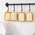 5 Pcs Cute Crochet Scrubbers, Toast Shaped No Odor Non-Scratch Reusable Scrub for Kitchen and Household Cleaning