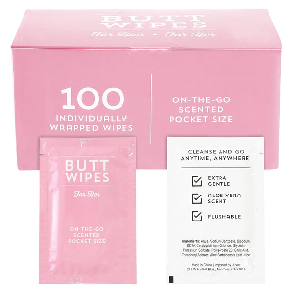 BLUE PANDA Wet Travel Wipes - Individually Wrapped Packets for On-the-Go -