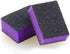 PrettyClaw 40pc Mini Disposable Nail Buffer Blocks, 80/80 Black Grit, Purple Buffing Sanding Nail File