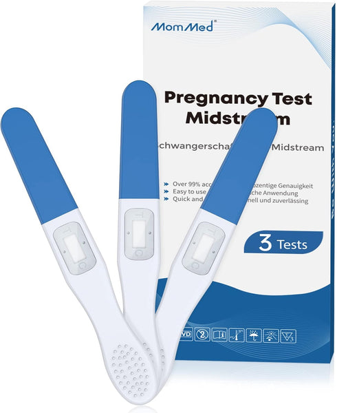 MOMMED Pregnancy Test Midstream Sticks, 3 X Individually Wrapped Home Pregnancy Test,