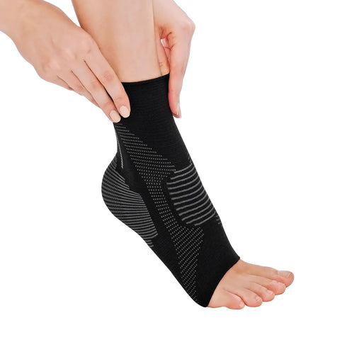 invera Ankle Compression Sleeve for Men & Women Plantar Fasciitis Brace, Achilles Tendonitis
