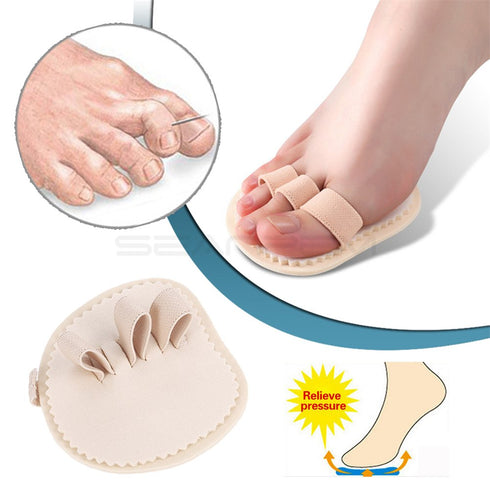 Adjustable Toe Splint & Straightener Brace with Cushion Metatarsal Pads for Hammer Toe - Support Guard (3 loops left
