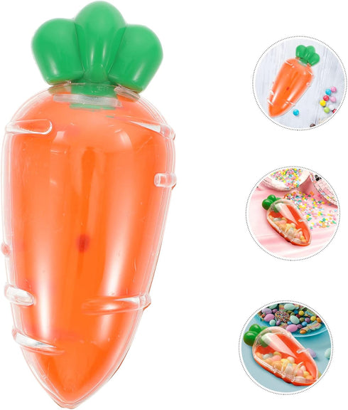 MIIZOO 12pcs Carrot Candy Containers Plastic Easter Boxes for Treat Storage Lightweight for Boys and Girls Parties