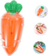 MIIZOO 12pcs Carrot Candy Containers Plastic Easter Boxes for Treat Storage Lightweight for Boys and Girls Parties