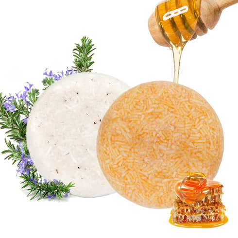 VERT 100% Natural Shampoo Bar for Hair, 2 Pieces Solid Shampoo Soap for Treated Dry Damaged Hair, 4.2oz (Honey &