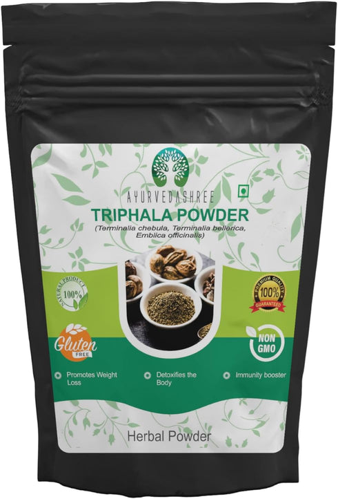 Triphala Powder 100 Gm - Formula of Amla, Haritaki & Bibhitaki, Supports Daily Detoxifying, Cleansing & Rejuvenation,