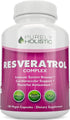 Purely Holistic Resveratrol 1450mg Antioxidant Supplement with Vitamin C, 180 Vegan Capsules