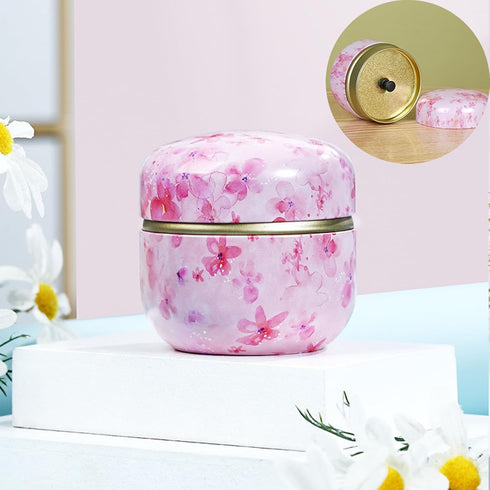 Body Powder Puff and Container for Dusting Powder, Women s Travel Powder Puff (Sakura)