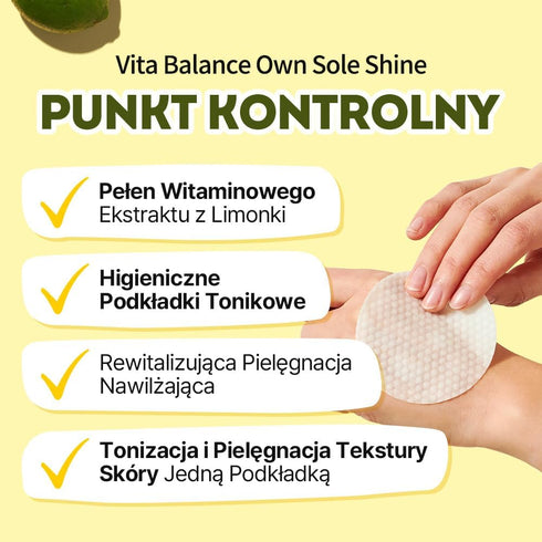 EUNYUL Vita Balance Own Sole Shine Toner Pad 70 Pads 6.43 fl. oz. Vitamin C Toner Pads Korean Skincare Vitamin Skincare