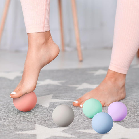 Shyyween 5 Pack Massage Lacrosse Balls for Myofascial Release, Yoga Deep Tissue Massage, Trigger Point Therapy and Foot