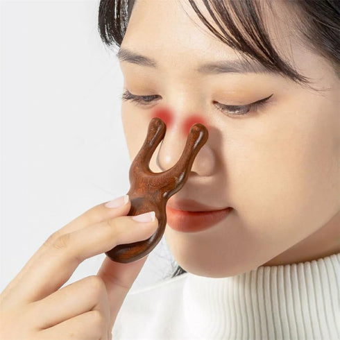Much Hotter Wooden Gua Sha Facial Tools - Natural Sandalwood Wood Massage Tools for Nose Eye Face - Manual Massager