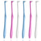 LOVEWEE End-Tuft Tapered Trim Toothbrush, 6 PCS Tufted Interspace Brush for Orthodontic Braces Cleaning