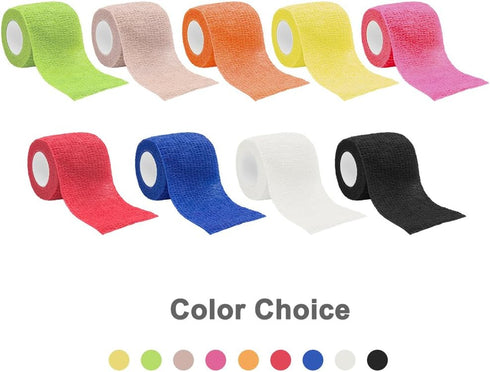 Self Adherent Wrap Bandages, Self Adhering Cohesive Tape for Sports Sprain, Soreness on Wrist and Ankle, 8PCS