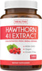 Super Potent Hawthorn Berry Extract Capsules - Vegan Non-GMO & Gluten Free Hawthorn Berry Supplement made from Extra