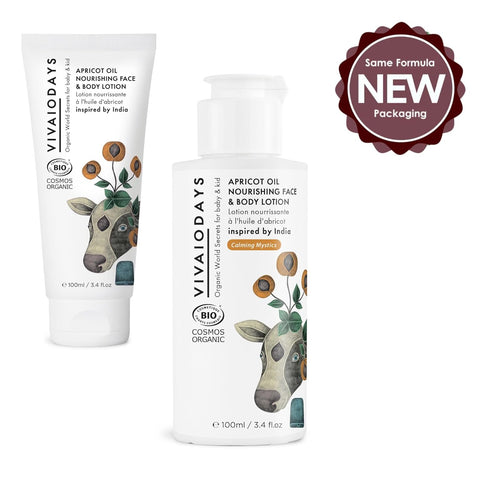 Organic Apricot Oil Nourishing Face & Body Lotion for Baby & Everyone Else (3.4 fl oz | 100 m)