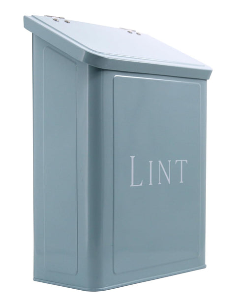 Magnetic Lint Bin for Laundry Room, 2.5L Capacity, Wall Mounted Laundry Trash Can, Meadow Blue