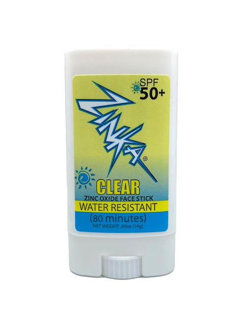 Zinka Clear Zinc Oxide Sunscreen Stick SPF 50 - Travel-Friendly, Non-Greasy, Water-Resistant