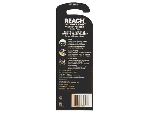 REACH Ultraclean Access Snap-On Flosser & Flosser Refill Head, Mint Flavor, 28 ea
