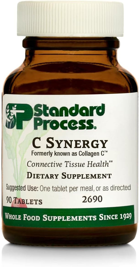 Standard Process C Synergy, Whole Food Immune Support with Echinacea, Rose HIPS, Shiitake, 90 Tablets