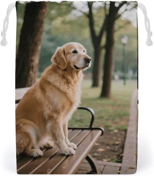 HETPLSD Canvas Drawstring Bags 20 * 25cm, Double Sided Printed Portable Storage Pouch