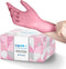 Hand-E Touch Pink Nitrile Disposable Gloves for Esthetician, Nail Tech, Hair Dye, Stylist, and Cleaning