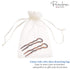 Parcelona French Sleek Tortoise Shell Large Hair Pin Sticks, 3 1/2" Celluloid, Set of 2 for Women and Girls