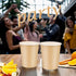25 Pack 8 oz Disposable Paper Cups, Hot/Cold Beverage Drinking Cups for Offices, Home Kitchens, Coffee Shops