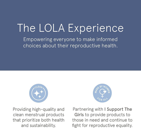 Pack 56, 6.5 LOLA Ultra-Thin Cotton Panty Liners for Women - Hypoallergenic Panty Liners & Daily Light Pads - Unscented