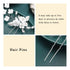 Heread Flower Bride Wedding Hair Pins - Silver Crystal Bridal Hair Pieces Leaf Accessories (Pack of 2)