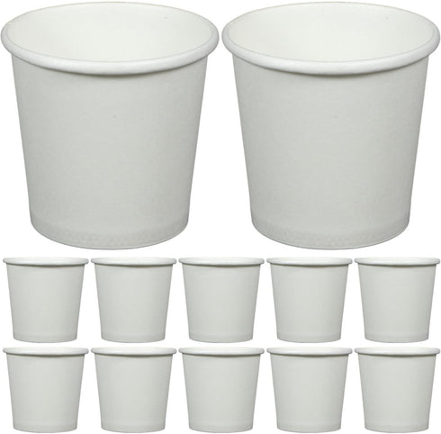 VERDANVERSE Small Disposable Mouthwash Cups 100pcs 1.7Oz White Paper Rinse Cups for Bathroom