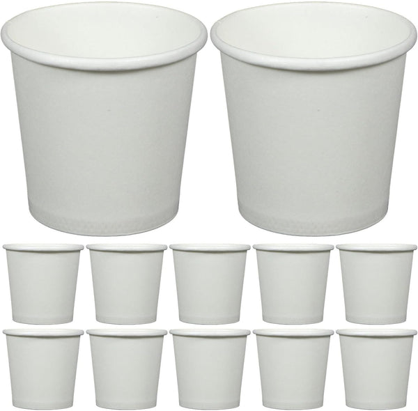 VERDANVERSE Small Disposable Mouthwash Cups 100pcs 1.7Oz White Paper Rinse Cups for Bathroom