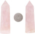 Orientrea Rose Quartz Crystal Wand - 2 Pcs 3.1''-3.5'' Rose Quartz Wands for Heart Chakra Healing