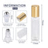 wifreo 12Pcs 10ml Glass Roll On Bottle for Essential Oils, Eco-friendly Refillable Clear Perfume Sample Bottles with Stainless Steel Roller Ball - Portable & Practical