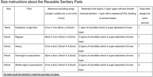 Sigzagor 5 (10 inch)) Pieces Charcoal Bamboo Mama Cloth/Menstrual Pads/Reusable Sanitary Pads (Swirl Purple, Regular