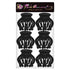 RC ROCHE ORNAMENT 6 Pcs Women's Hair Pumpkin Interlocking Teeth No Slip Claw Clip, Large Black